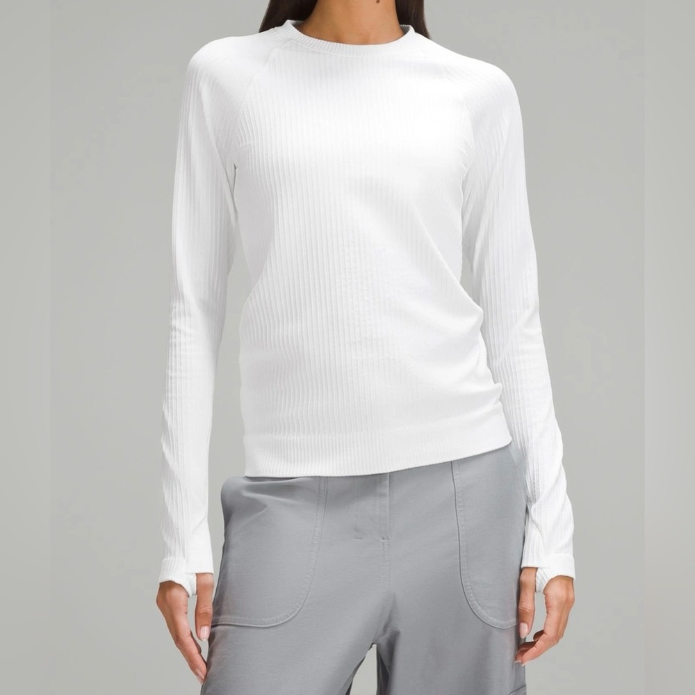Lululemon Rest Less Pullover Long Sleeve. White